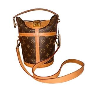 Louis Vuitton Monogram Petit Bucket Bag Crossbody DU1189 2019 w/ COA Authentic